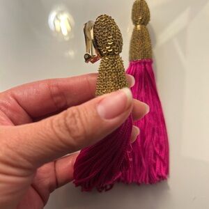 Oscar De la Renta clip ons